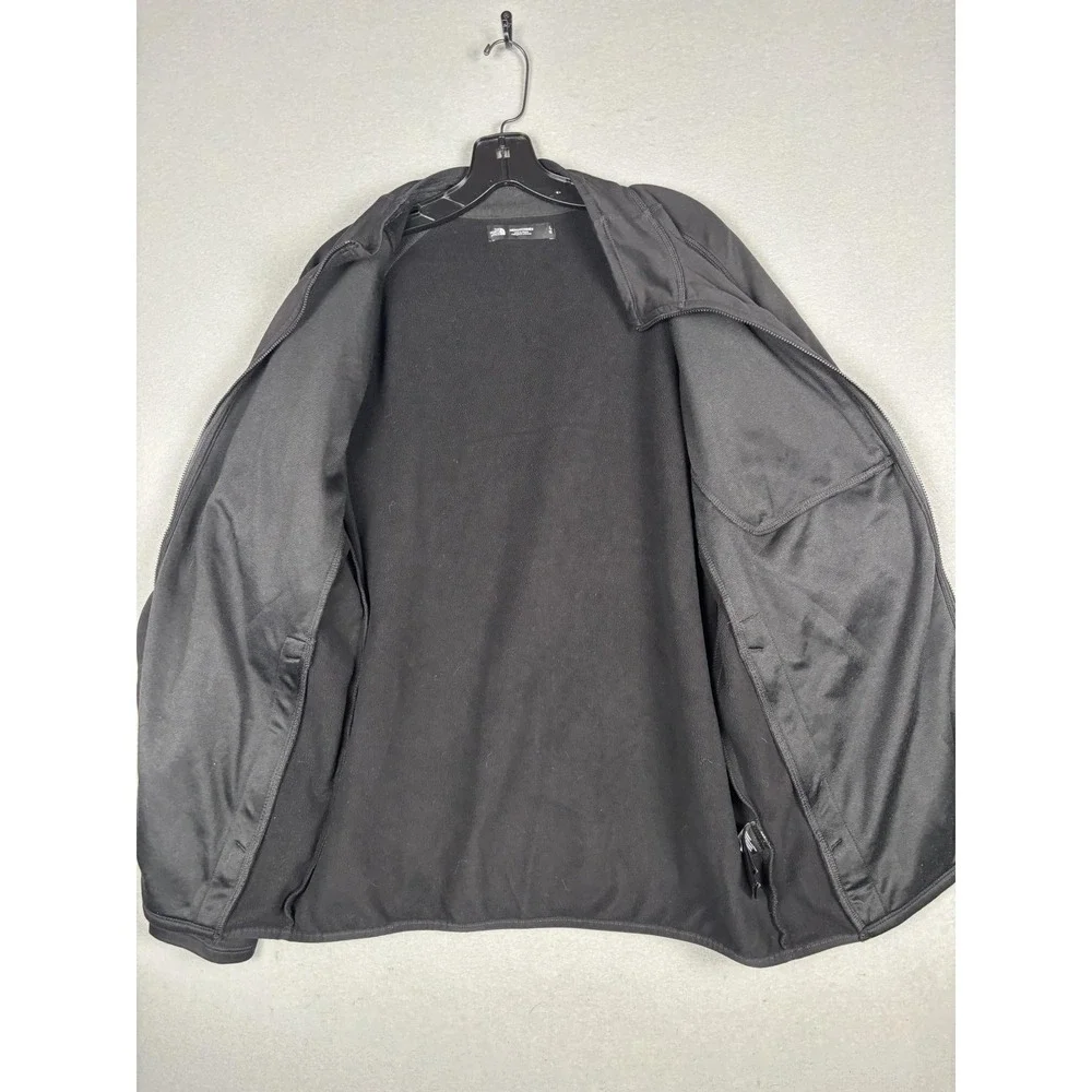 The North Face Jacket Mens Large Black Softshell Fleece Lined Full Zip Hiking